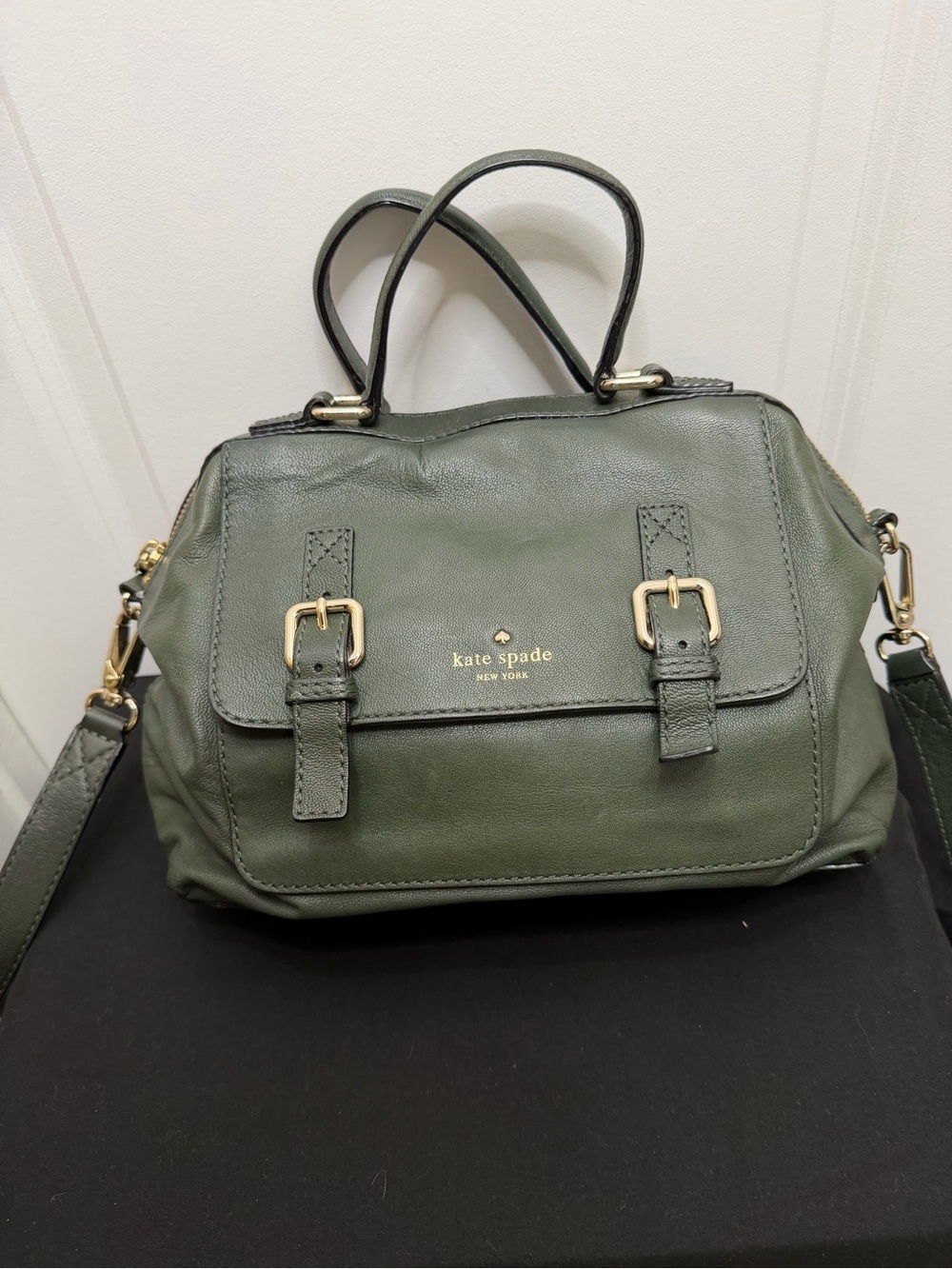 Kate Spade Allen Street Raquelle Satchel Convertible Green Shoulder Bag